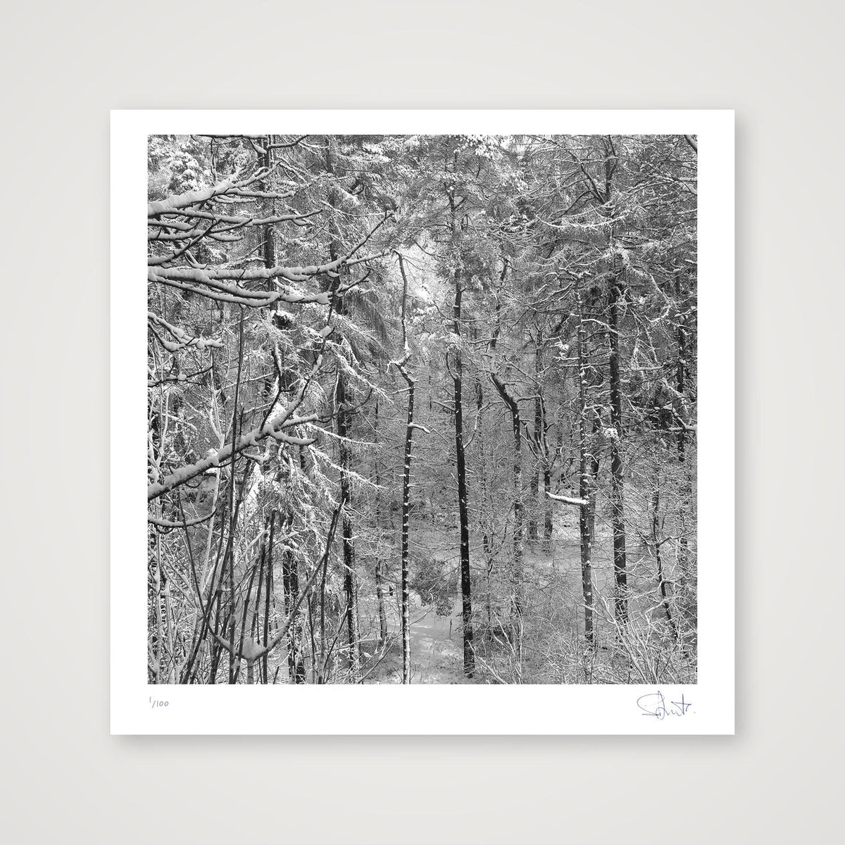 Lee Wood snow, 2023 — 30×30cm, 12×12" Print only